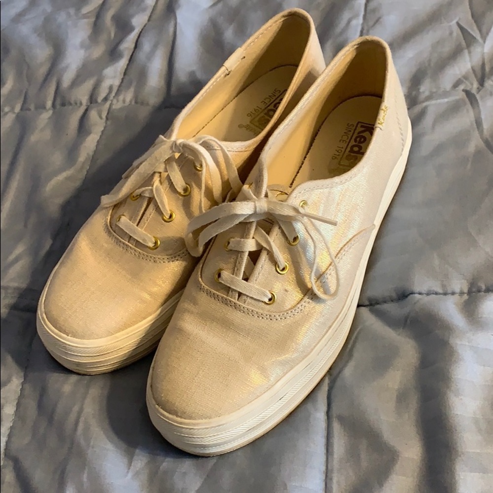 Keds Ortholite Gold Shimmer Sneakers